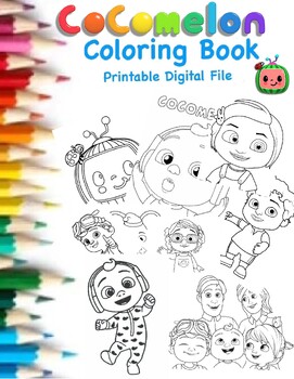 Cocomelon Coloring Pages;Printable Coco Melon Coloring Pages Pdf For kids