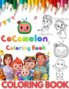 CoComelon Coloring & Activity Book with Bonus Memory Match Game on Back -  80 Pages
