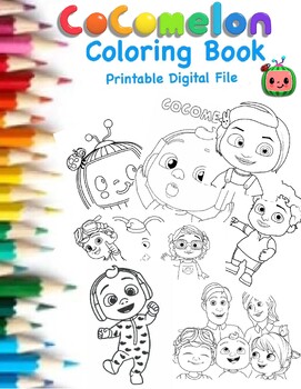 Cocomelon DIY drawing activity with coloring pages 