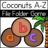 A-Z Coconut Tree Alphabet Sort & Match File Folder Game {P