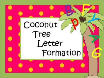 Preview of Coconut Tree Letter Formation Pack - Handwriting Made Fun!
