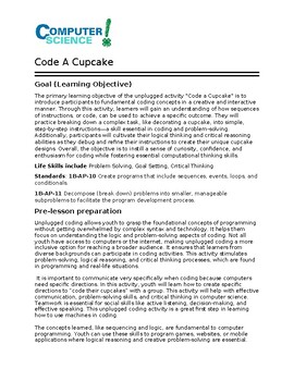 Preview of Code-A-Cupcake