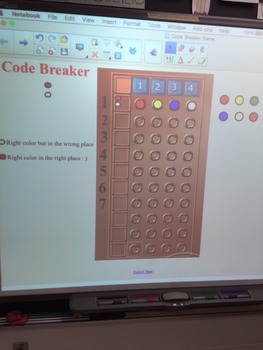 Preview of Code Breaker Logical Thinking Smartboard Game