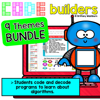 Preview of Code Builders Bundle - Digital Computer Science Activities Practice Algorithms