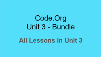 Preview of Code.Org CSD - Interactive Animations and Games '20-'21 - Unit 3 Bundle