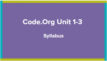 Preview of Code.Org Unit 1-3 syllabus