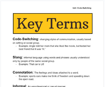 code switching term paper