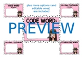 Code Word Posters - Editable