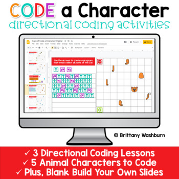 Preview of Code a Character - Digital Computer Science Activities 