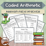 Coded Arithmetic Addition - 13 puzzles practicing addition