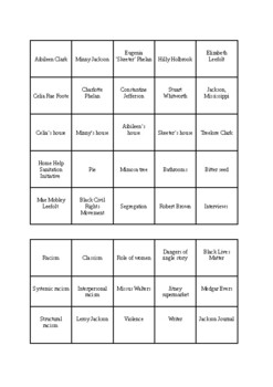 Preview of Codenames Game Exam or Test Revision for The Help by Kathryn Stockett