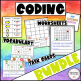 Coding BUNDLE! - Coding Task Cards, Worksheets & More! Dir