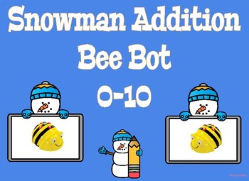 Preview of Coding Bee Bot Snowman Addition 0-10