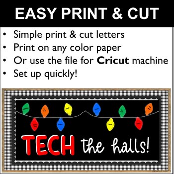 Coding Bulletin Board Technology Tech the Halls December Door Decor Hour of  Code