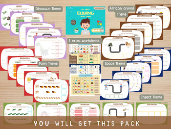 Preview of Coding Busy Book Printable Toddler Activities Montessori Homeschool kids