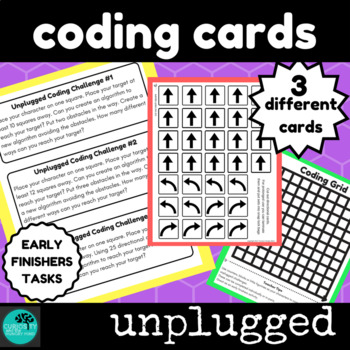 Preview of Coding Challenge Cards - Unplugged