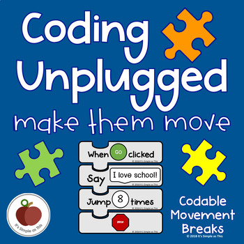 Preview of Coding - Coding Unplugged - Movement Cards - Block Coding - Movement Game