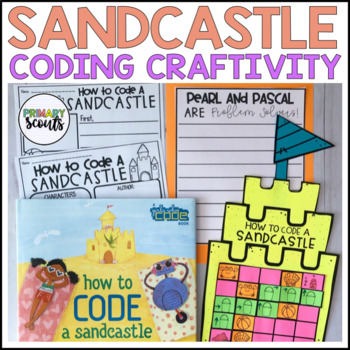 Preview of Coding Craft and Writing Prompt (K-2) - How to Code a Sandcastle