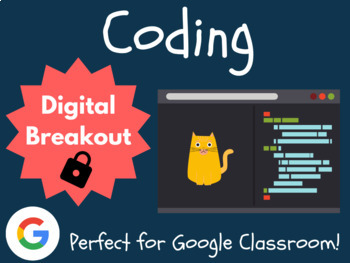 Preview of Coding Digital Breakout (Escape Room, Activities, Hour of Code)
