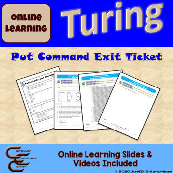 Preview of Coding Distance Learning Turing Put Command Exit Ticket