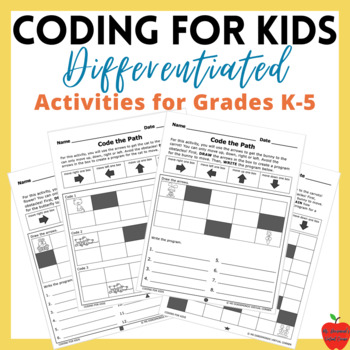 Preview of Coding For Kids Printable Activities  | Computer Science | CS4All