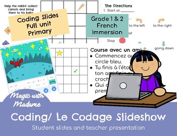 Preview of Coding/ Le Codage Slideshow (Full Unit) French & English.
