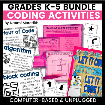 Preview of Coding Lessons and Hour of Code Activities for Elementary Students K-5