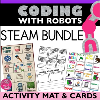 Preview of Coding Mats Bee Bot Hour of Code Activity Mat Robot Mouse STEAM STEM