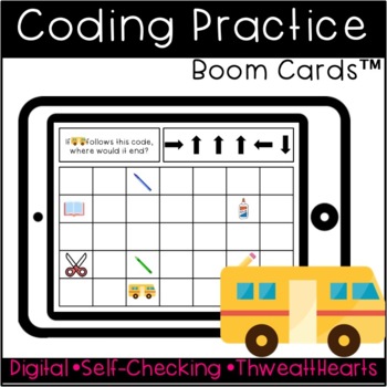 Preview of Coding Practice School Boom Cards™