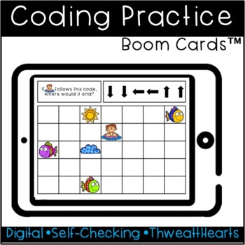 Preview of Coding Practice Summer Boom Cards™