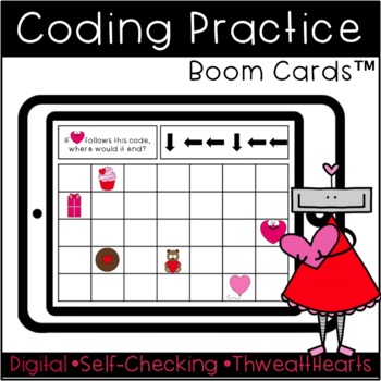Preview of Coding Practice Valentine Boom Cards™