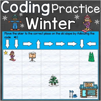 Preview of Coding Practice Winter Computer Programming Hour of Code Digital Boom Cards