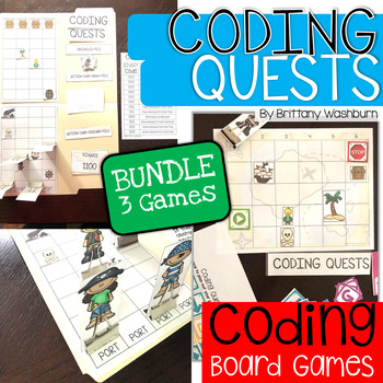 Preview of Coding Quests Board Games BUNDLE (Hour of Code)