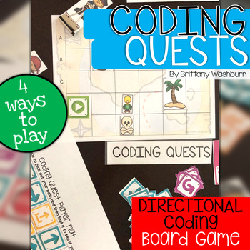 Preview of Coding Quests Directional Coding Board Game