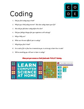 Preview of Coding Reflection Questions