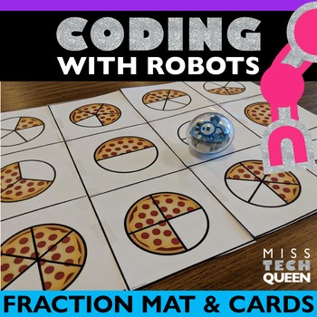 Preview of Coding and Robotics Activity FRACTION Math Mat for Beebot Sphero Robot Code