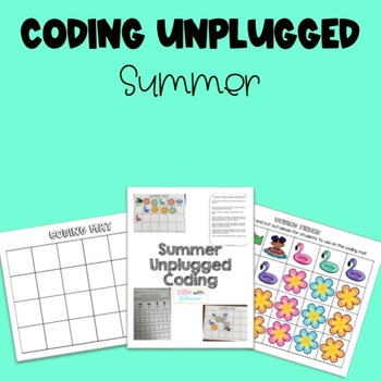 Preview of Coding Unplugged Activity Summer Theme K-2