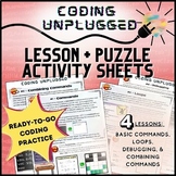 Coding Unplugged LESSONS & PUZZLES for Middle School│Comma