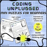 Coding Unplugged : Mini Puzzles for Elementary Learners an