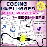 Preview of Coding Unplugged: Pixel Puzzlers│Offline Coding for Beginners│Elementary Puzzles