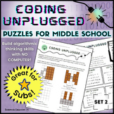 Coding Unplugged: SET 2│Offline Puzzles for Middle School│