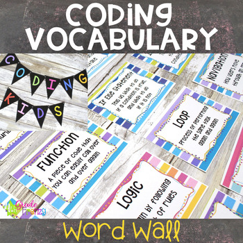 Preview of Coding Vocabulary Coding Bulletin Board