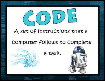 Preview of Coding Vocabulary - CODE - Disney / Star Wars