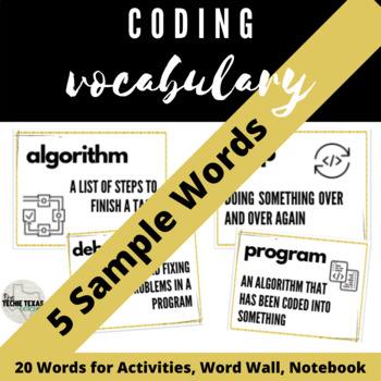 Preview of Coding Vocabulary Posters Sample