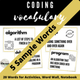 Coding Vocabulary Posters Sample
