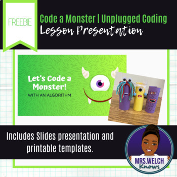 Preview of Coding a Monster | Unplugged Coding | Halloween