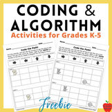 Coding and Algorithm Activities Freebie | Computer Science