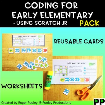 Preview of Coding for Juniors PACK –Using Scratch Jr, notes, answer key, BEST SELLER