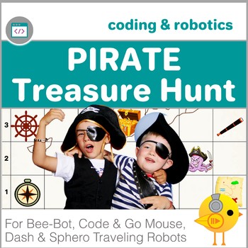 Preview of Coding with Robots - Pirate Treasure Hunt  for Bee-Bot, Code & Go Mouse, Dash