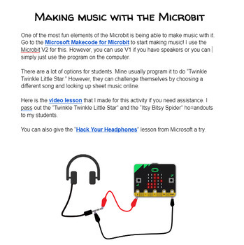 Preview of Coding with the Microbit: Making Music